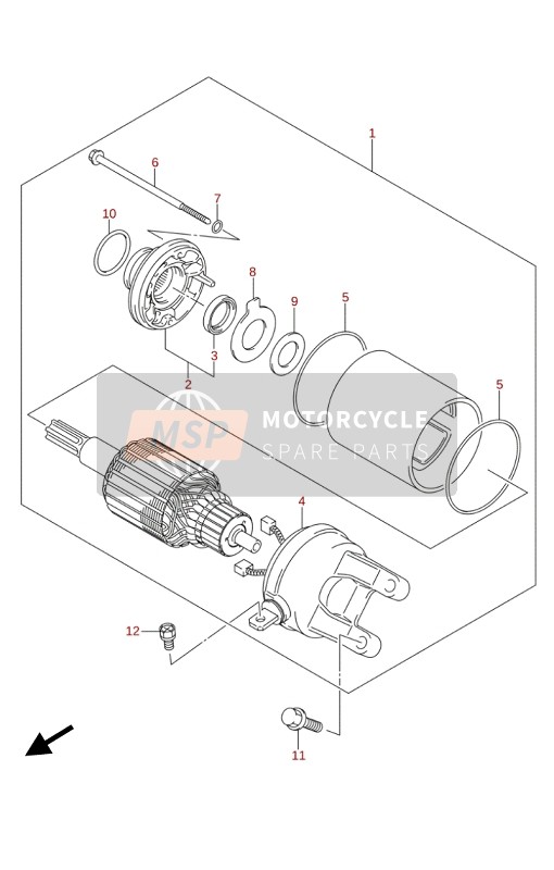 Suzuki AN400A BURGMAN 2020 ANLASSER für ein 2020 Suzuki AN400A BURGMAN